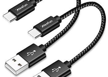 Cleefun 30cm Cavo Usb C Corto [2pezzi, 0.3m], 3a Cavo Usb A A Type C Rapida Ricarica Cavi Tipo C Nylon Intrecciato Compatibile Per Samsung Galaxy S20 S21 S10 S10+ S9 S8 S10e, A21s A51 A71, Sony, Moto