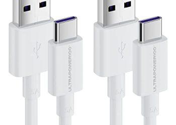 Ultrapower100 Cavo Superfast 5a [2 Pezzi] Type C Per Huawei Samsung Oppo Vivo Sony Htc Lg Wiko Poco Redmi 120cm