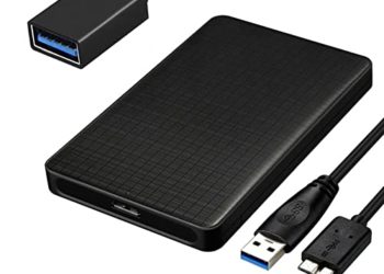 Easyult Case Hard Disk 2.5 Pollici, Usb 3.0 Enclosure Hard Disk Esterno Box Caso Sata I Ii Iii Hdd Ssd 9.5mm E 7mm [supporto Uasp] Tool Free, Con Otg Adattatore(nero)